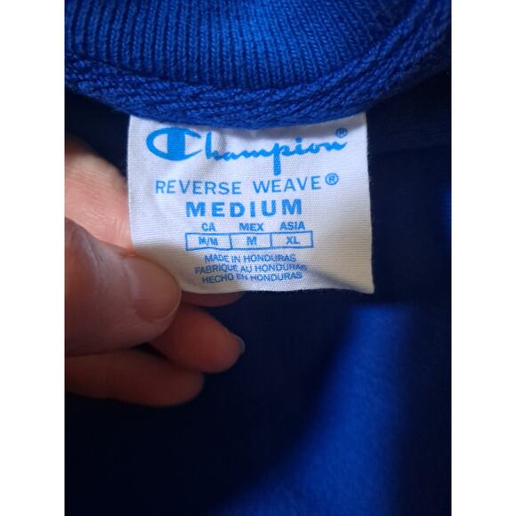 Vintage Champion Reverse Weave Bright Blue Sweatshirt Size Medium - Picture 5 of 9